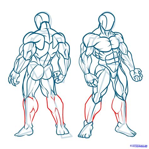 how to draw buff people|How to draw buff male bodies